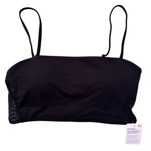 Lululemon Nulu Paisley Lace Back Yoga Bra Size Small Black Light Support B/C Cup